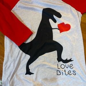 Valentine’s Raglan tee shirt